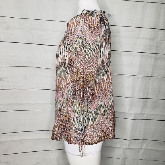 The Korner abstract chevron boho tie silk L - Picture 6 of 7